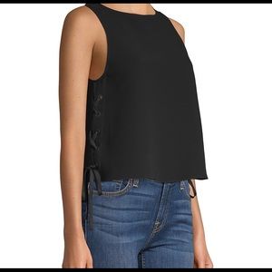 Rag & Bone Eliza  Lace Up Tank Top Tunic Sz M
